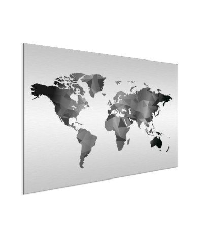 Weltkarte schwarze Tinte Acrylglas - Schwarz Weiß - Beliebte Themen